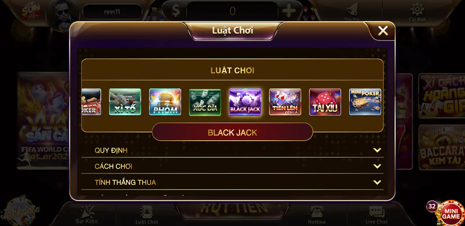 Học sâu về quy tắc và phương pháp chơi Blackjack trên cổng game bài Zowin