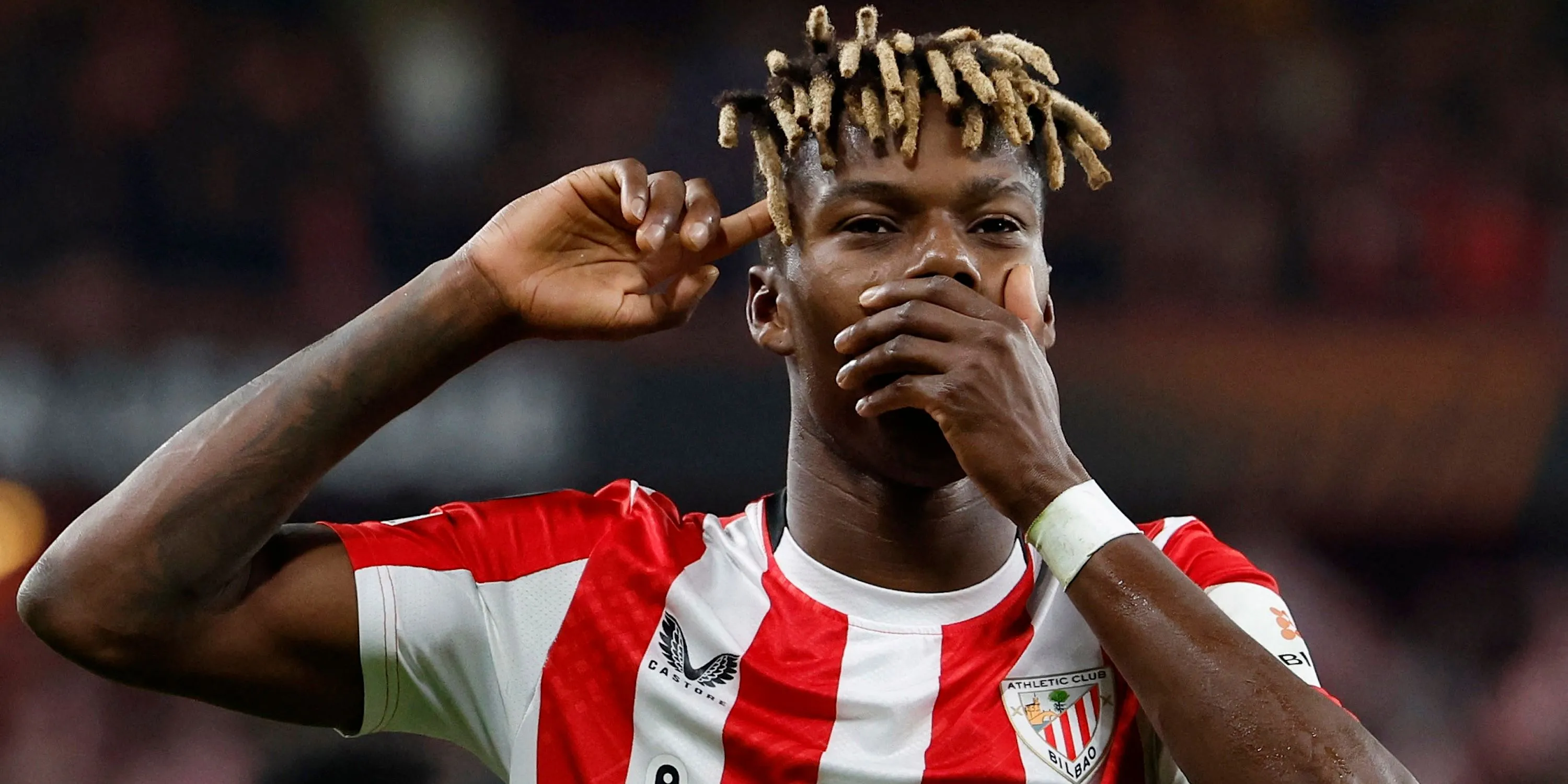 Cầu thủ Nico Williams ăn mừng bàn thắng cho Athletic Bilbao