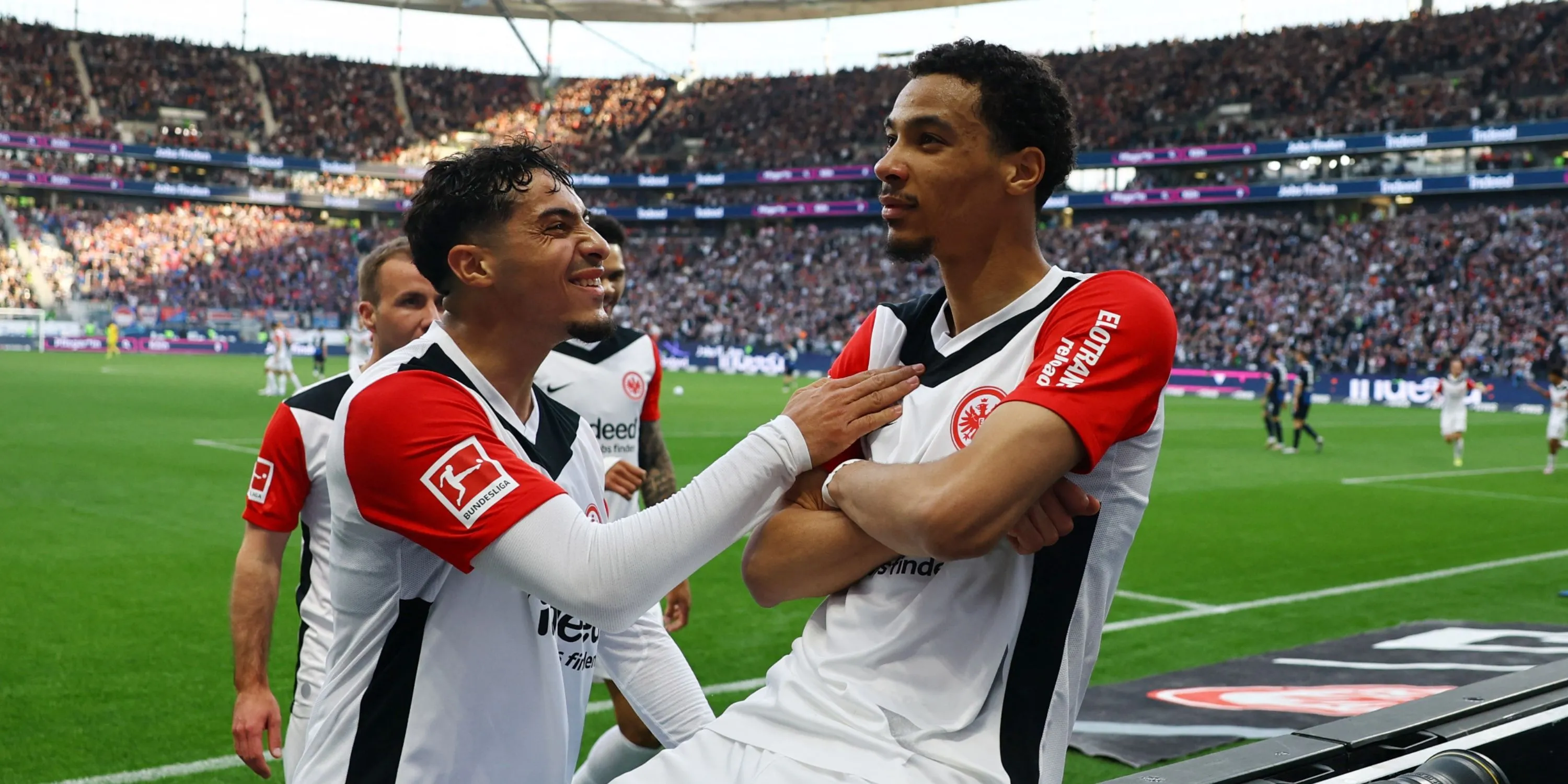 Hugo Ekitike trong màu áo Eintracht Frankfurt, mục tiêu chuyển nhượng tiềm năng của Man Utd
