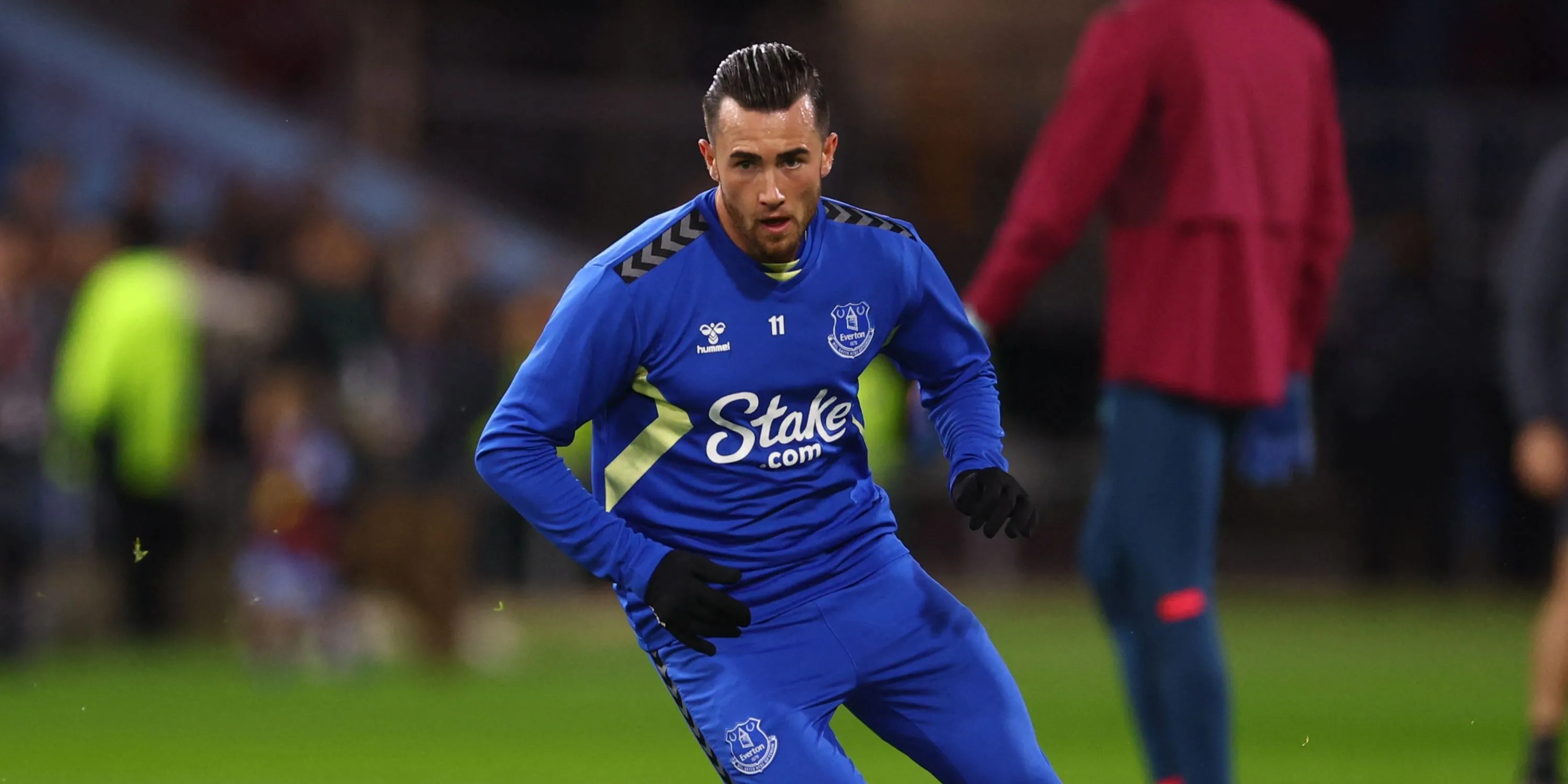 Tiền đạo cánh Jack Harrison khi còn thi đấu cho Everton, nơi anh không để lại nhiều ấn tượng.