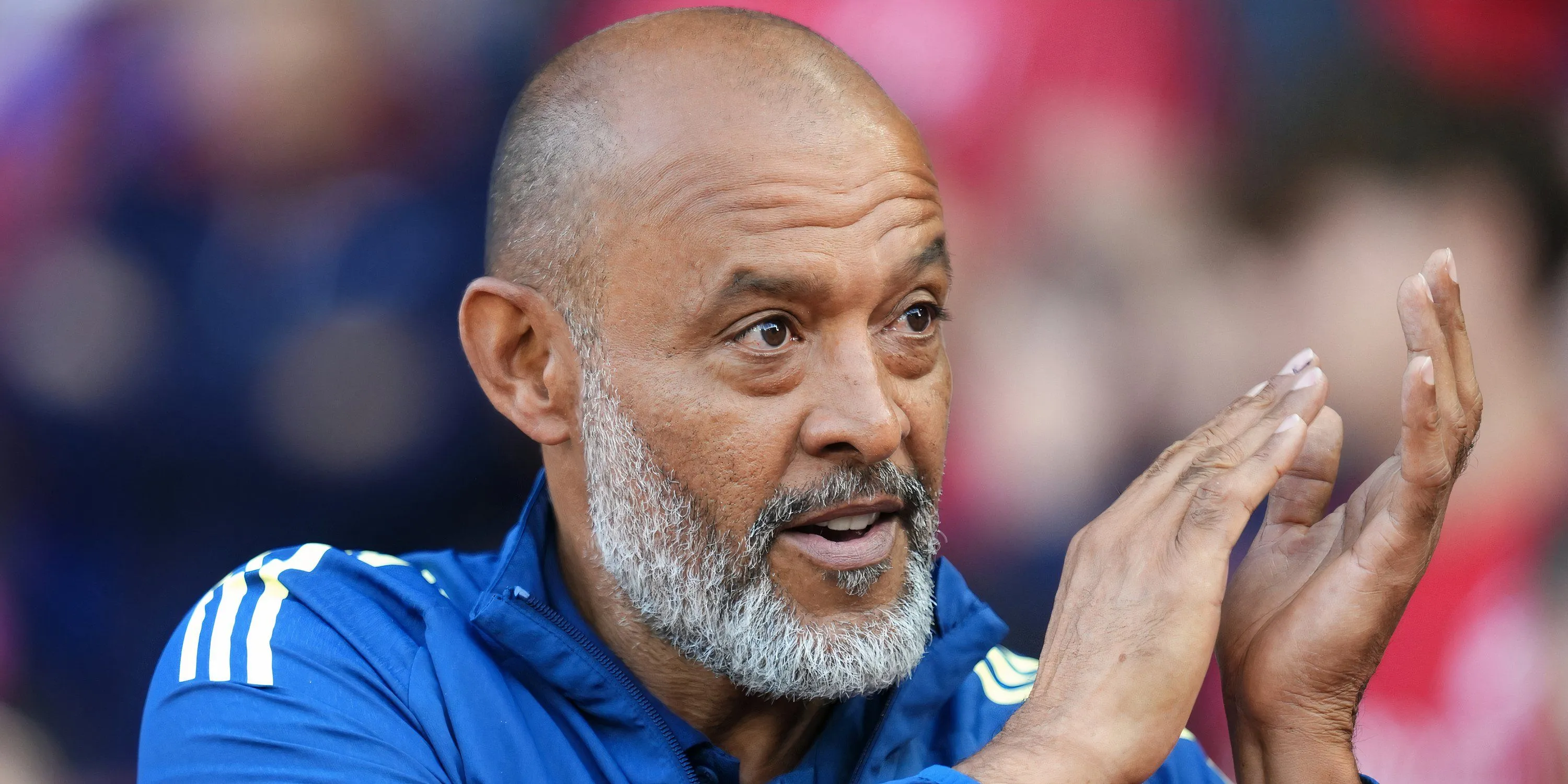 Huấn luyện viên Nuno Espirito Santo của Nottingham Forest trong buổi họp báo.